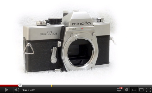 Shutter speed adjustment on a Minolta SRT 100
                    and 101